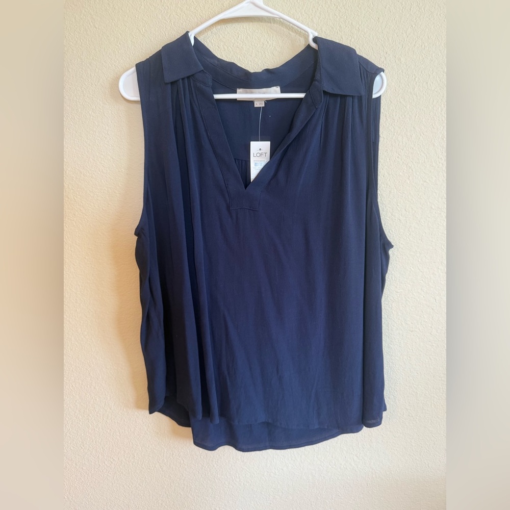 NWT LOFT Navy Sleeveless Women's Top